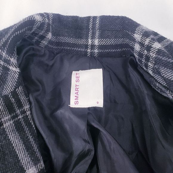 Smart Set Plaid Wool Pea Coat - Picture 11 of 15